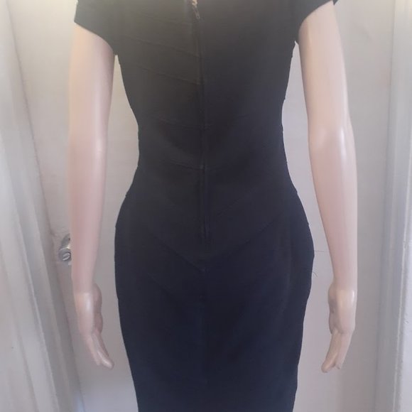 TADASHI MINI BLACK BODYCON SIZE US 6-8 - Picture 4 of 5